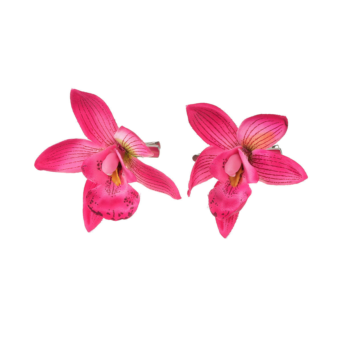 2 Artificial Flowers Barrettes Fashion Bohemian Bang Side Clip