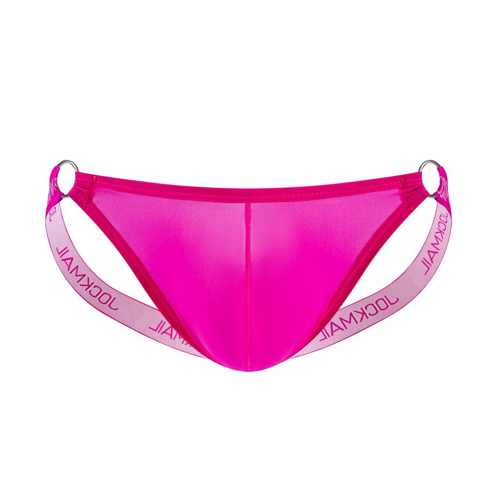 Sexy Mens Transparent Ice Silk Mens Thong Briefs