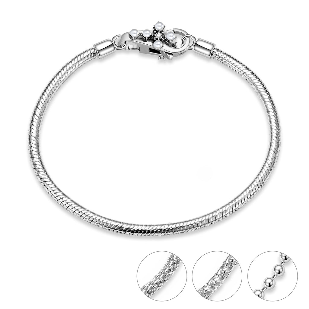 Cross Lobster Clasp With Pearl 925 Sterling Silver Necklace Clasp Bracelet Clasp Personality Diy Accessories