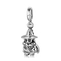 Straw Hat Knight Beads 925 Silver Silver Pendant Unisex Personality Necklace Bracelet Diy Accessories