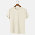 Men Summer Solid Color Round Neck Basic T-Shirts