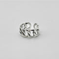 S925 Sterling Silver Ring For Men And Women Retro Hip Hop Thai Silver Simple Hollow