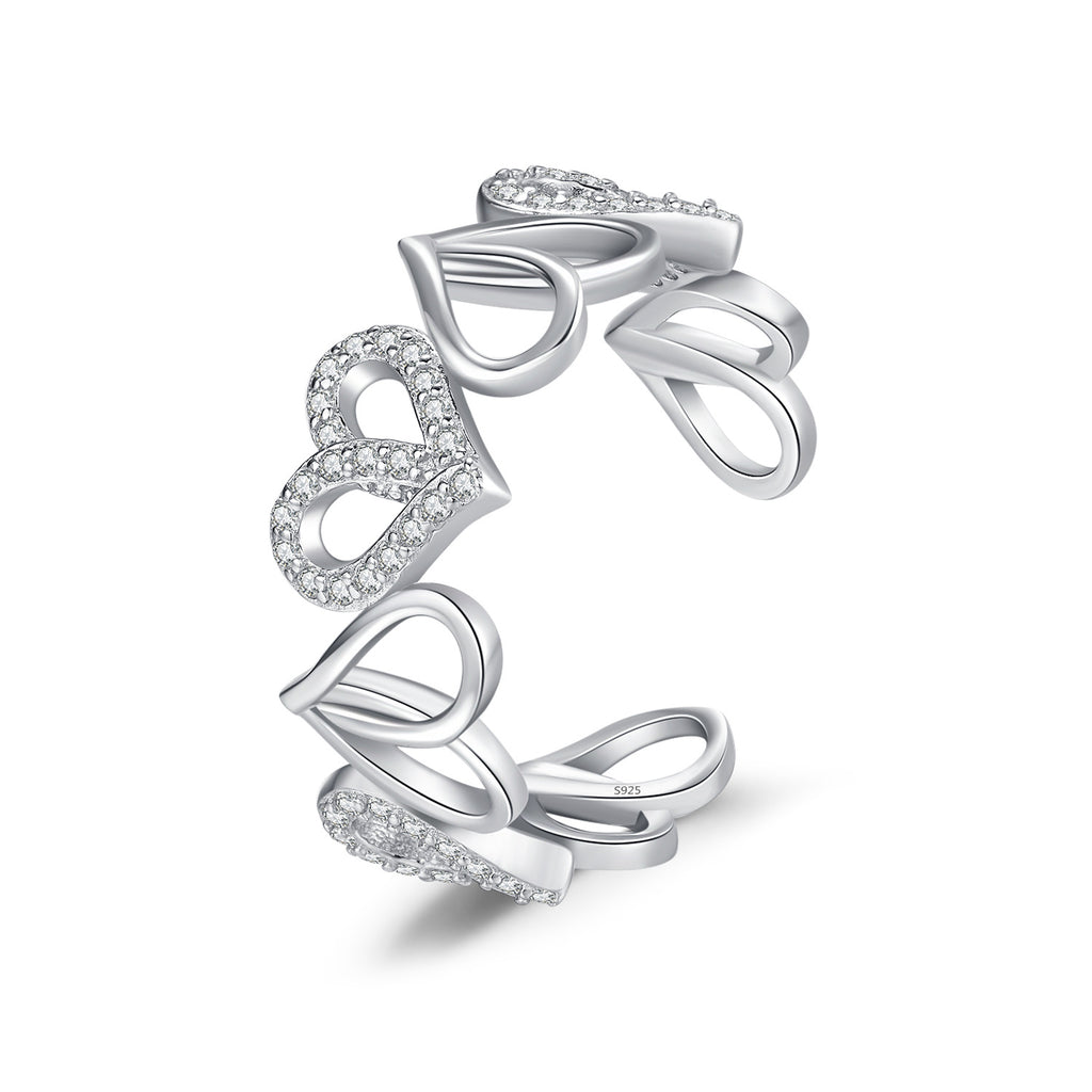 Fashion Sweet Love Heart-shaped Ring