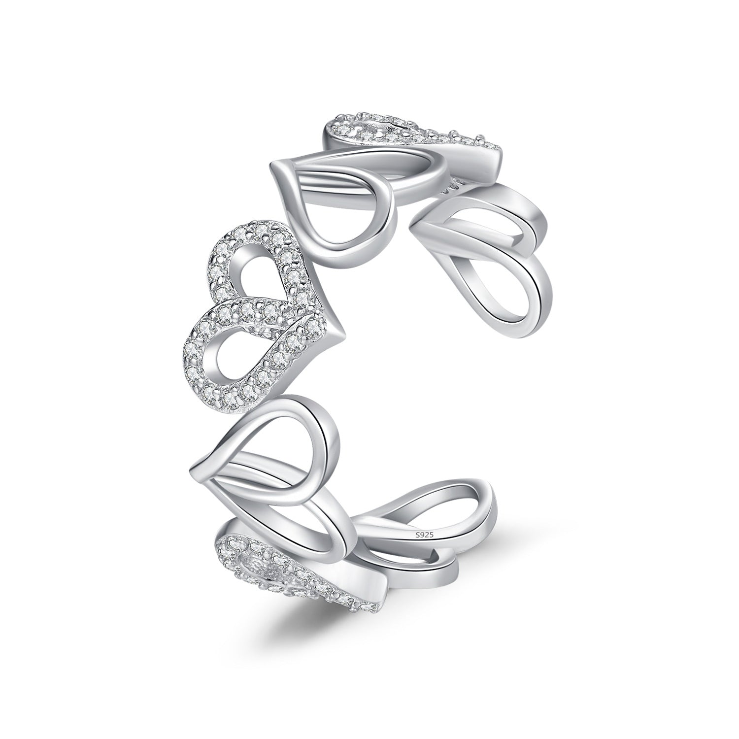Fashion Sweet Love Heart-shaped Ring