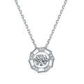 Set With Top-quality Moissanite, This Luxurious And Fashionable Light Luxury Trend Jewelry Necklace Pendant Is Made Of S925 Silver Electroplated With Platinum