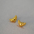 Japanese Minority Design Simple Personality Croissant Stud Earrings